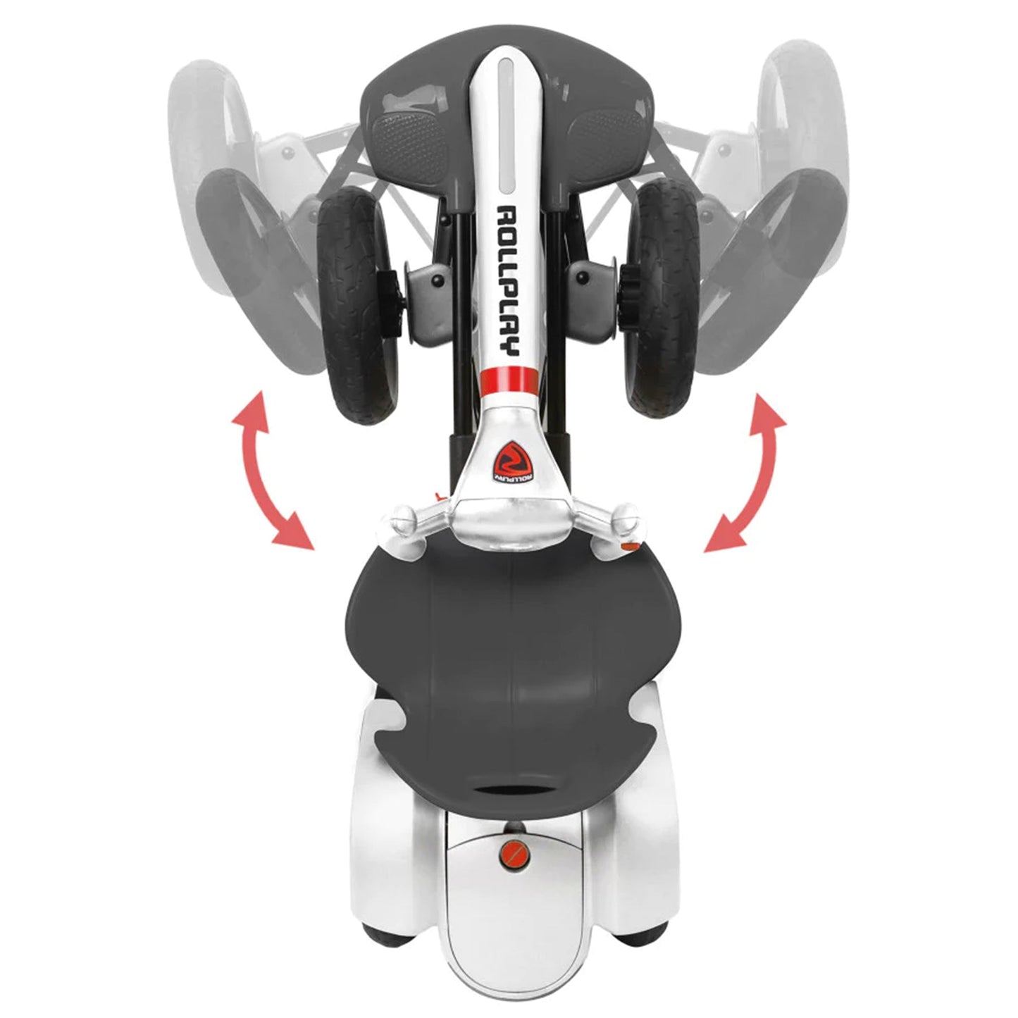 Rollplay FLEX Kart Foldable Ride-On Kids Tricycle 6V Battery Electric Car, White