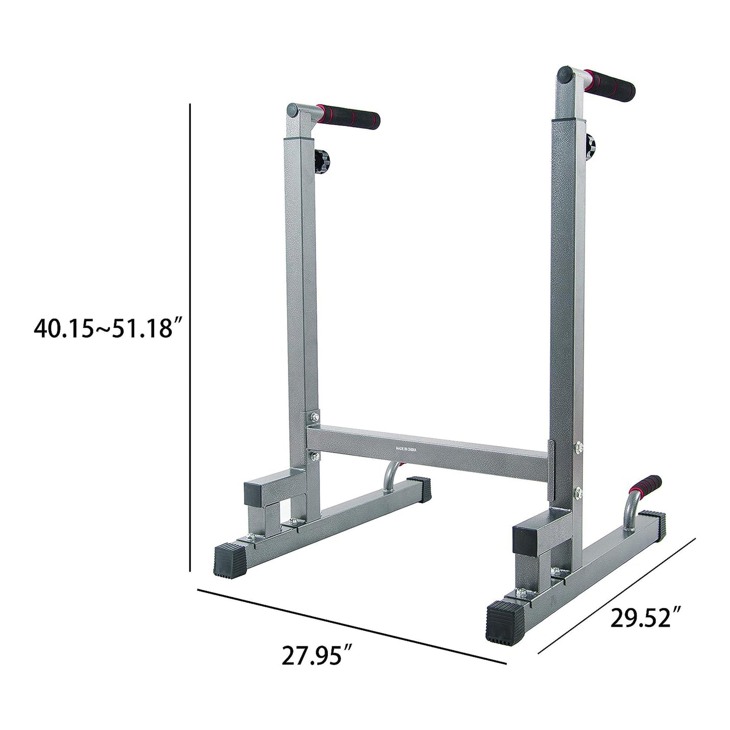 BalanceFrom Multi Function Home Gym Exercise Dip Stand, 500lb Capacity, Gray