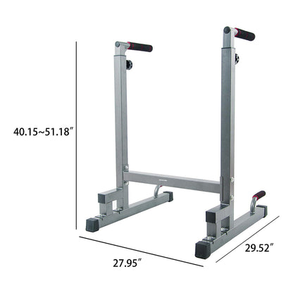 BalanceFrom Multi Function Home Gym Exercise Dip Stand, 500lb Capacity, Gray