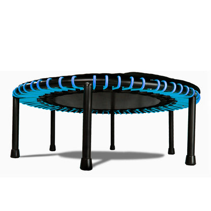 LEAPS & REBOUNDS 48" Adjustable Stability Bar with 48" Fitness Trampoline, Blue