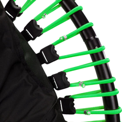 LEAPS & REBOUNDS 48" Adjustable Stability Bar with 48" Fitness Trampoline, Green