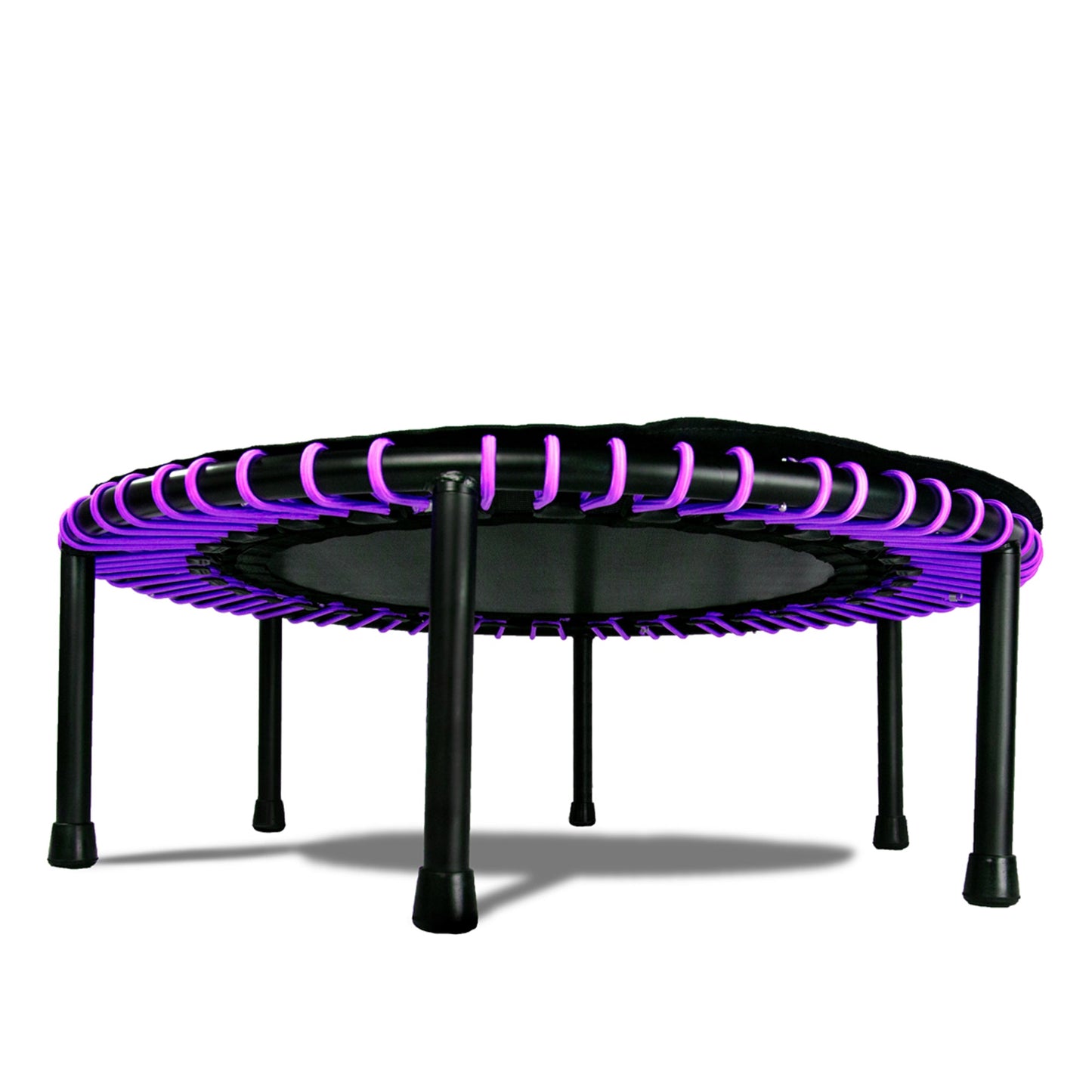 LEAPS & REBOUNDS 48" Adjustable Stability Bar w/ 48" Fitness Trampoline, Purple