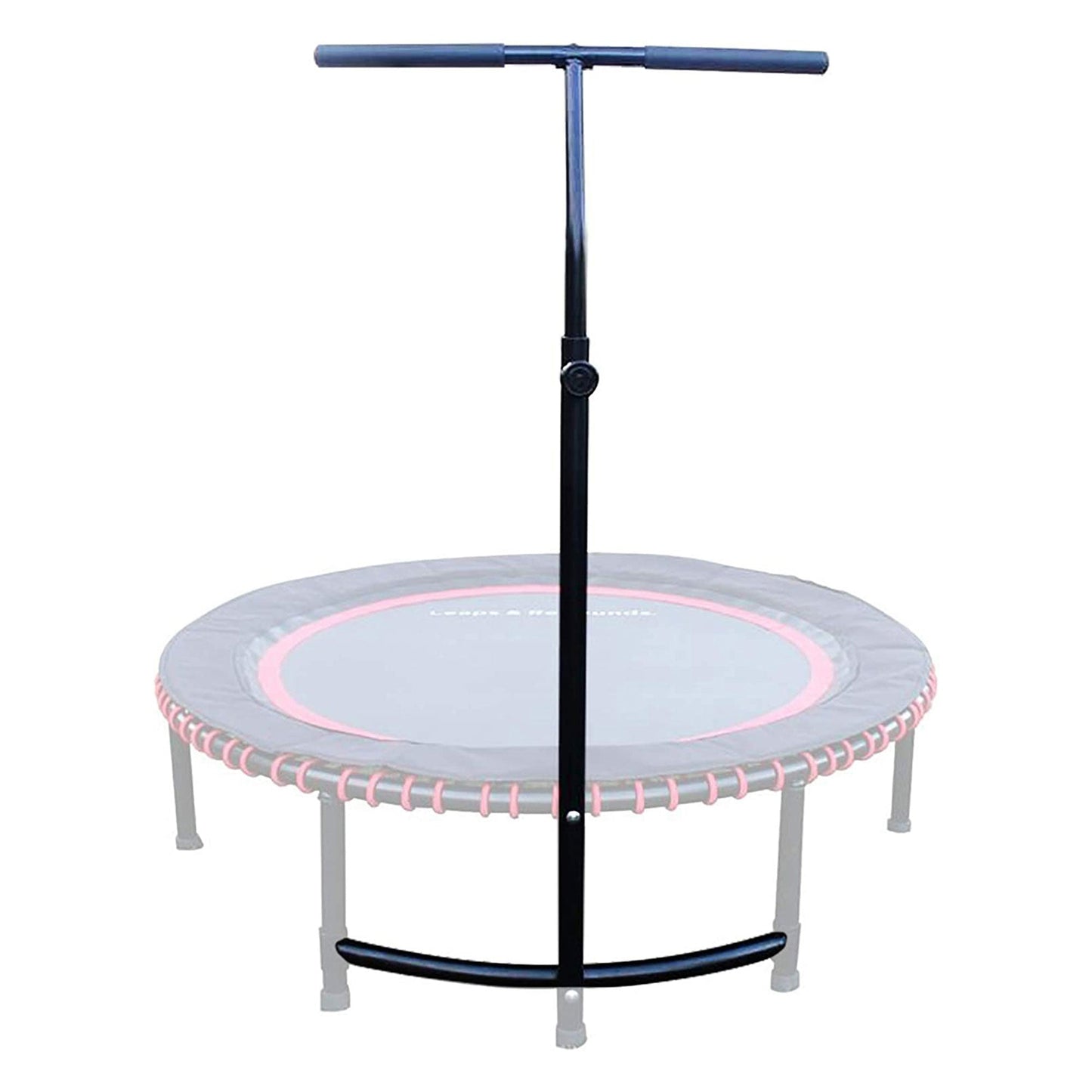 LEAPS & REBOUNDS 48" Adjustable Stability Bar with 48" Fitness Trampoline, Gray