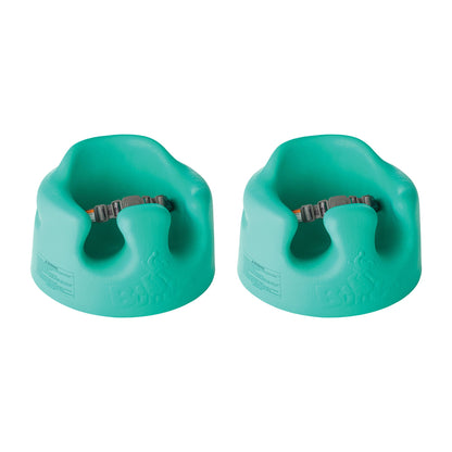 Bumbo Baby Soft Foam Wide Floor Seat w/3 Point Adjustable Harness, Aqua (2 Pack)