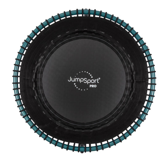 JumpSport 350 Pro Fitness 39 Inch Cardio Workout Indoor Trampoline, Teal/Black