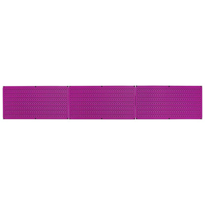 Wall Control 32"x16" Horizontal Pegboard Garage Tool Organizer, Purple (3 Pack)