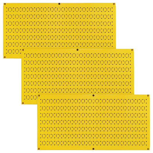 Wall Control 32"x16" Horizontal Pegboard Garage Tool Organizer, Yellow (3 Pack)