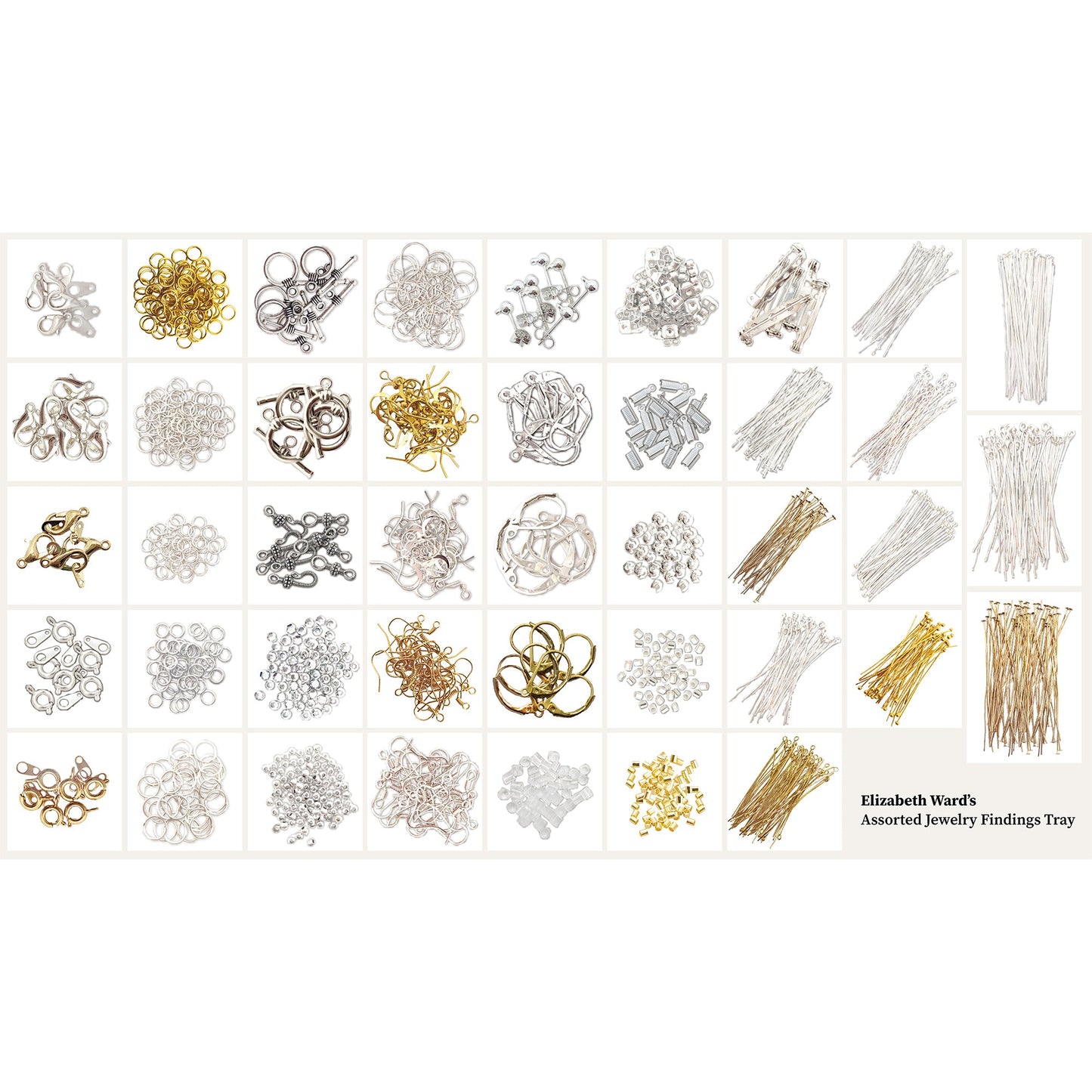 Bead Storage Solutions Elizabeth Ward 1,111pc Assorted Jewelry Findings Tray