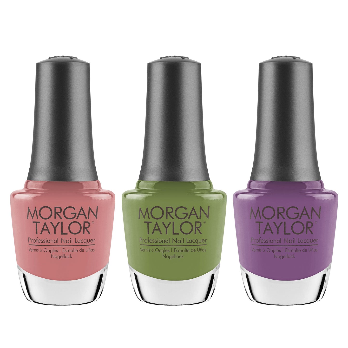 Morgan Taylor Spring 2023 Pure Beauty Nail Lacquer Polish Manicure Set, 3 Pack