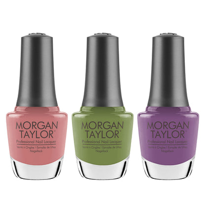 Morgan Taylor Spring 2023 Pure Beauty Nail Lacquer Polish Manicure Set, 3 Pack