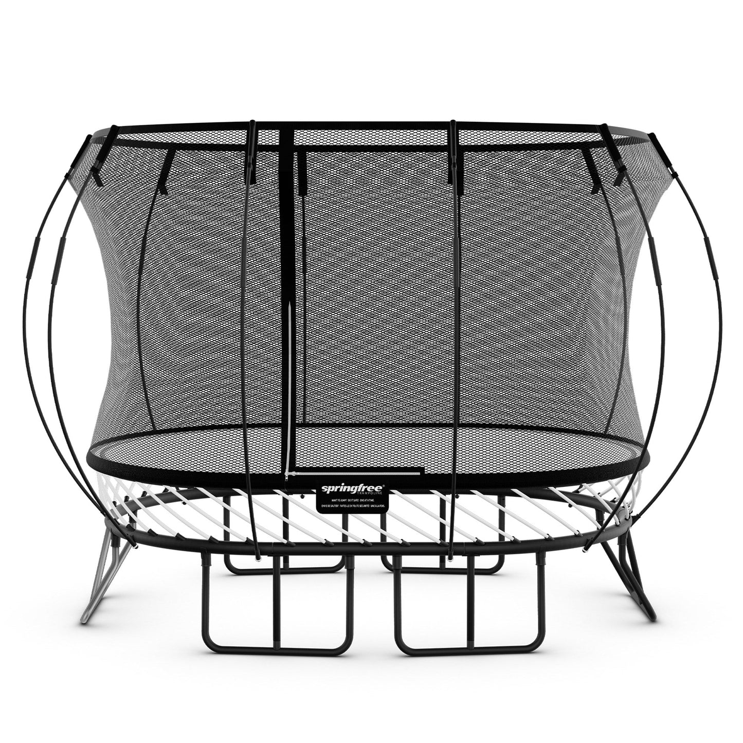 Springfree 6' x 9' Compact Backyard Oval Trampoline w/ FlexiNet and Soft Edge