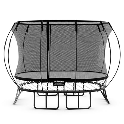 Springfree 6' x 9' Compact Backyard Oval Trampoline w/ FlexiNet and Soft Edge