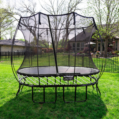 Springfree 6' x 9' Compact Backyard Oval Trampoline w/ FlexiNet and Soft Edge