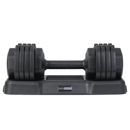 HolaHatha 5-in-1 Adjustable 15-55lb Dumbbell Home Gym Workout Equipment, Single
