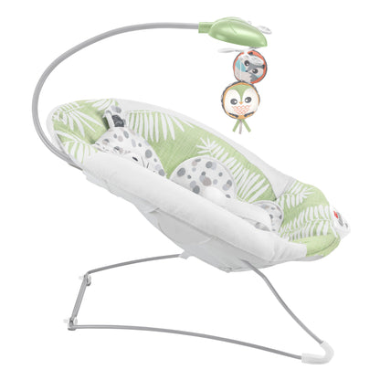 Fisher-Price Snow Leopard Deluxe Baby Bouncer with Soothing Sounds & Vibrations