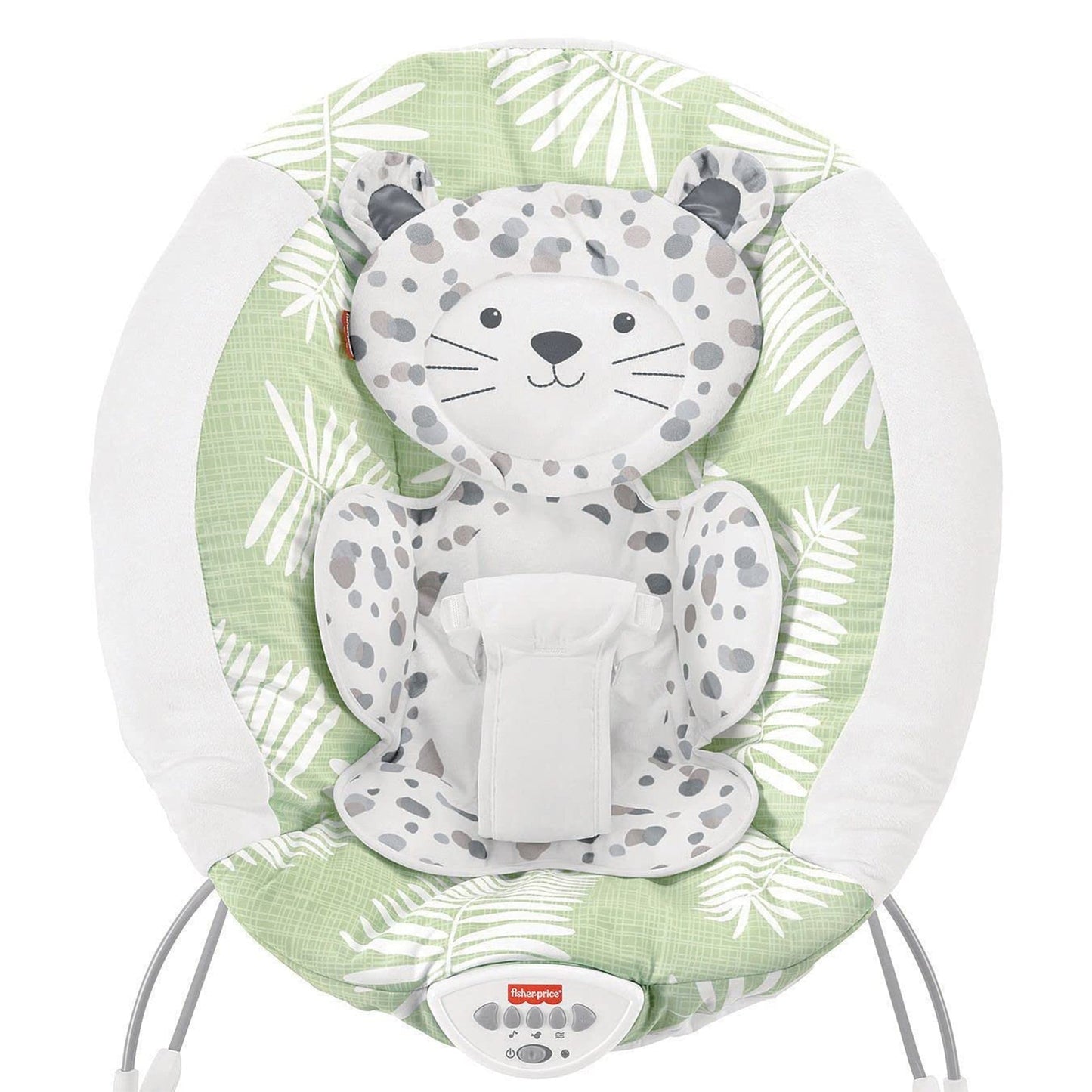 Fisher-Price Snow Leopard Deluxe Baby Bouncer with Soothing Sounds & Vibrations