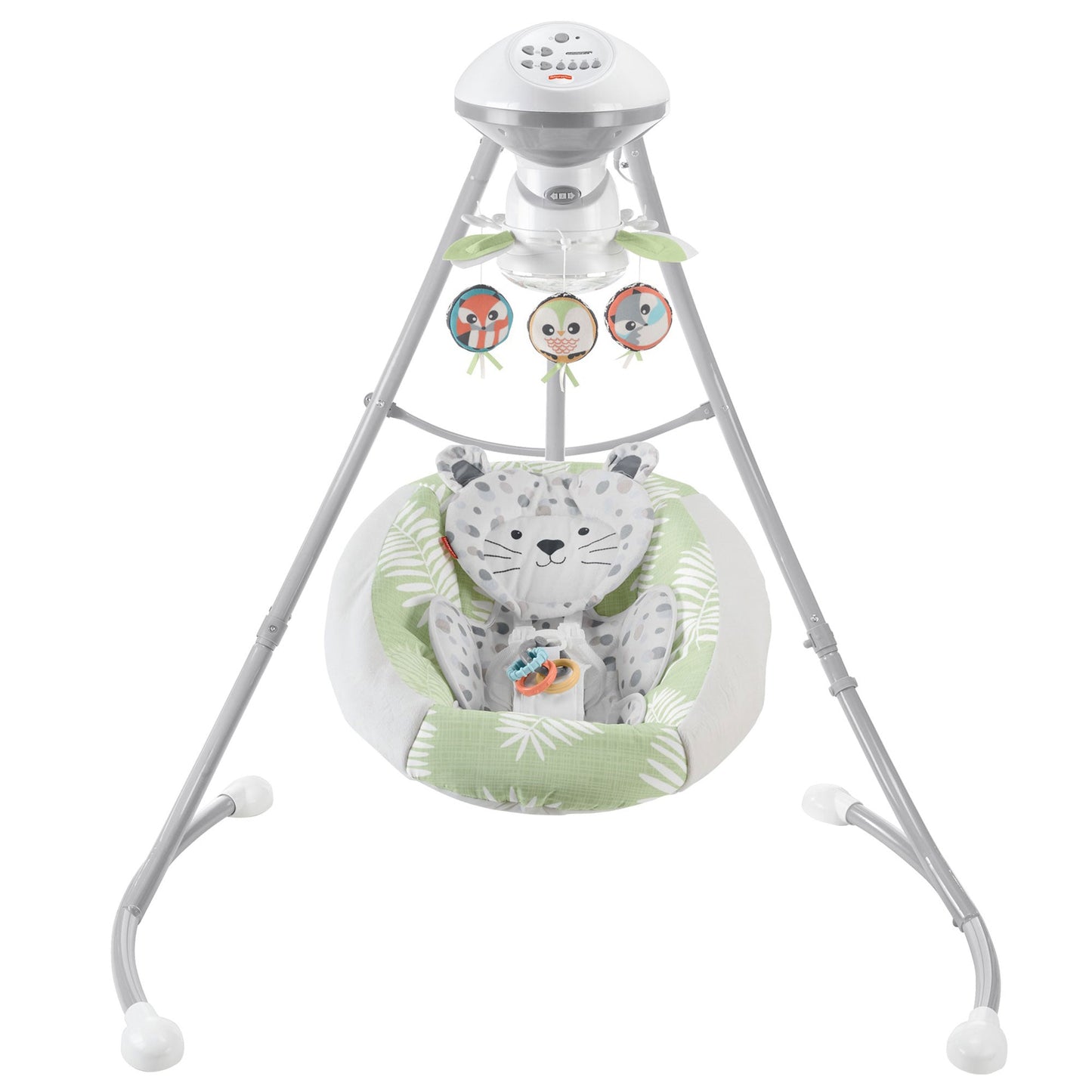Fisher-Price Snow Leopard Baby Dual Motion Swing with Sounds & Motorized Mobile