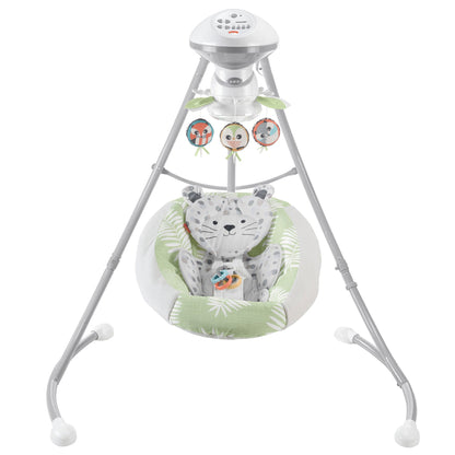 Fisher-Price Snow Leopard Baby Dual Motion Swing with Sounds & Motorized Mobile