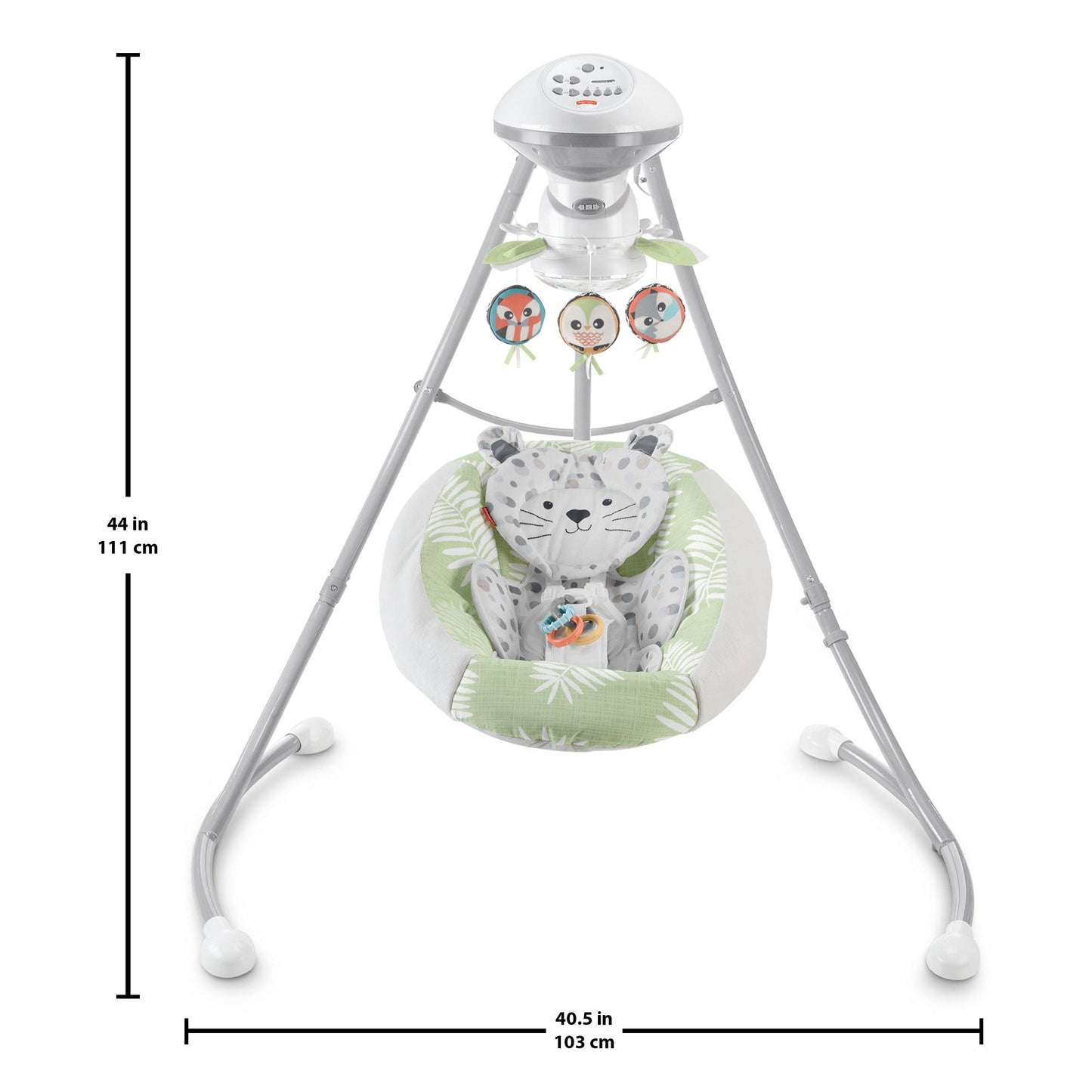Fisher-Price Snow Leopard Baby Dual Motion Swing with Sounds & Motorized Mobile
