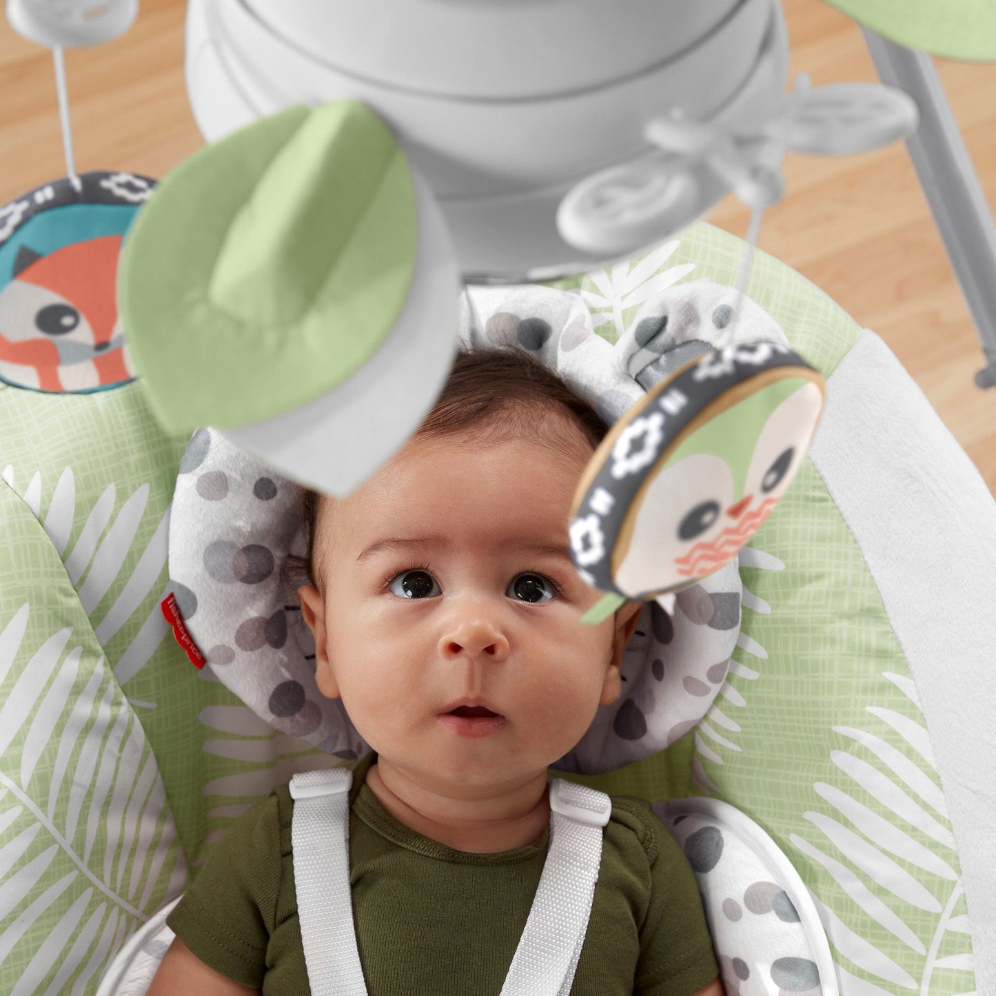Fisher-Price Snow Leopard Baby Dual Motion Swing with Sounds & Motorized Mobile