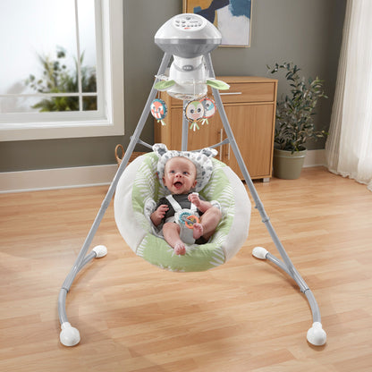 Fisher-Price Snow Leopard Baby Dual Motion Swing with Sounds & Motorized Mobile