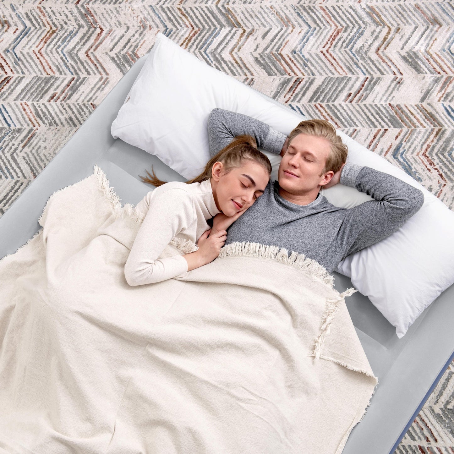 Bestway Tritech Queen Air Mattress, 20" with Built-In AC Pump and Bag