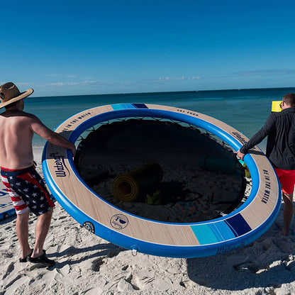 WateRaft Floating Inflatable Dock with Mesh Net Center, Supports Up To 6 Adults