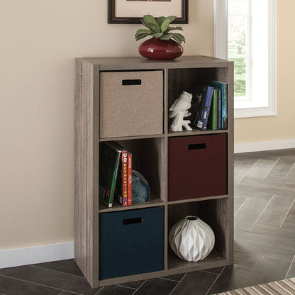 ClosetMaid Decorative 6 Cube Open Home Display Versatile Storage Organizer, Gray