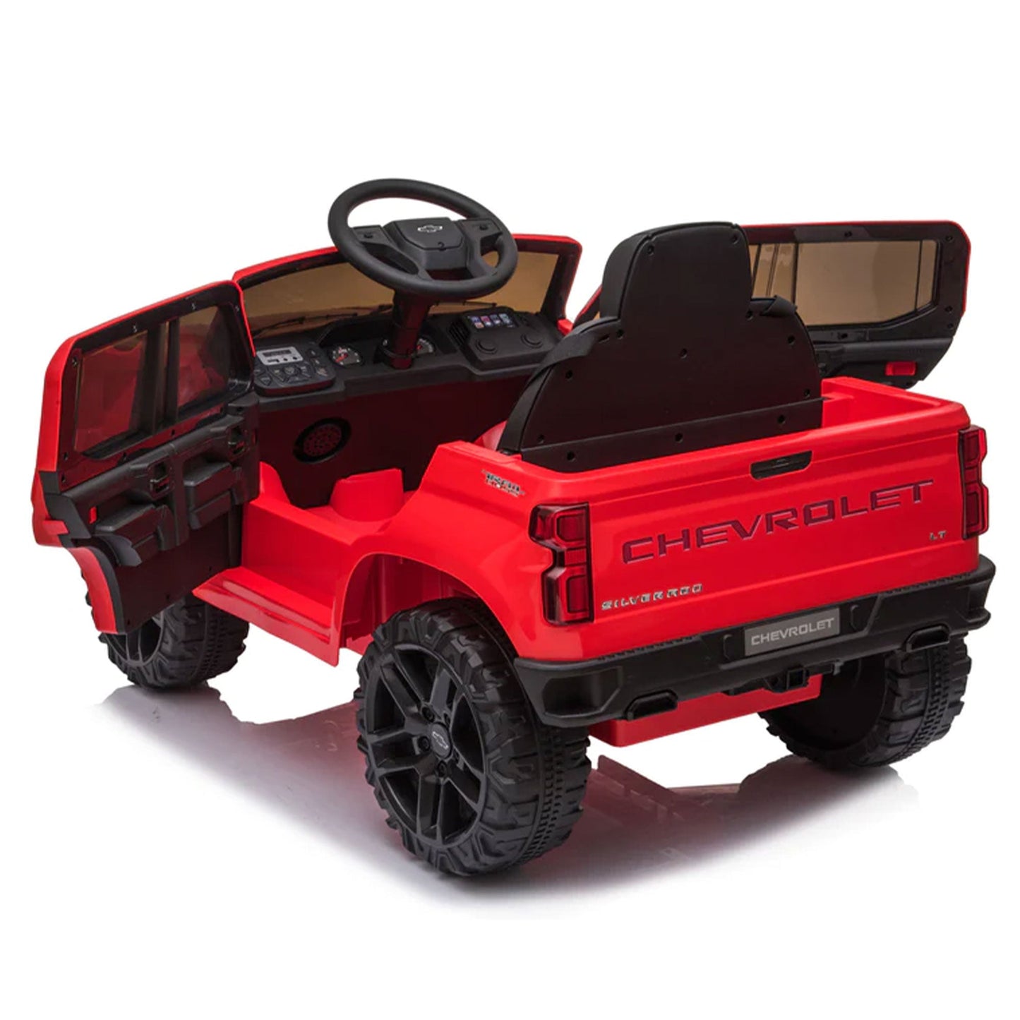 Dakott Chevy Silverado 4 x 4 Big Wheels Trail Boss Ride On Monster Truck, Red