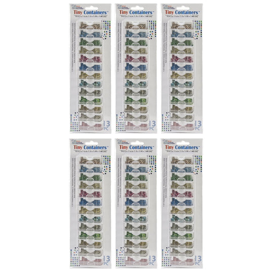 Elizabeth Ward Bead Storage Solutions 13 Piece Craft Storage Containers (6 Pack)