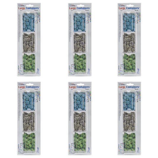 Elizabeth Ward Bead Storage Solutions 3 Piece Craft Storage Containers (6 Pack)