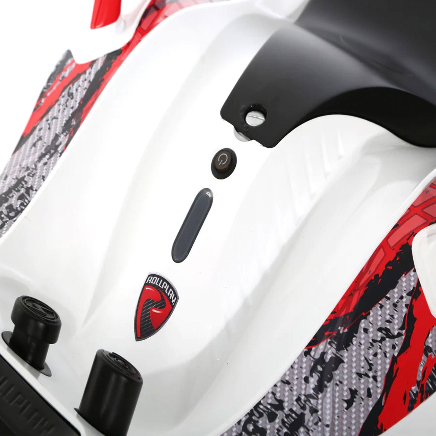 Rollplay Nighthawk 12 Volt Electric Rechargeable Ride On Toy Vehicle, White