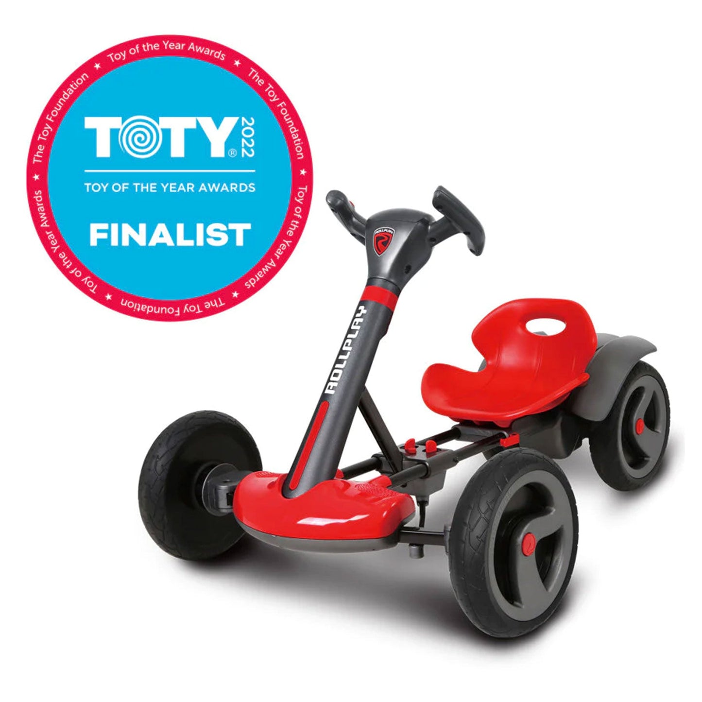 Rollplay FLEX Kart 6 Volt Compact Foldable Rechargeable Ride On Toy Vehicle, Red