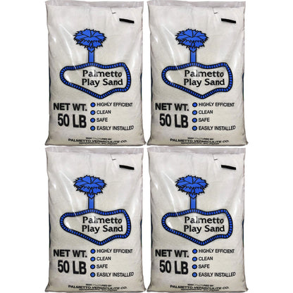 Palmetto Natural Play Sand for Sand Box & Play Areas, 50 Pounds, Creme (4 Pack)