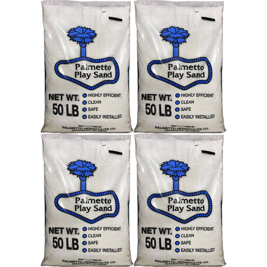 Palmetto Natural Play Sand for Sand Box & Play Areas, 50 Pounds, Creme (4 Pack)