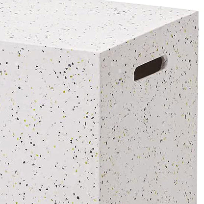 ESSENTIAL LOUNGER Fire Pit Propane Tank Cover Hideaway Table with Handles, White