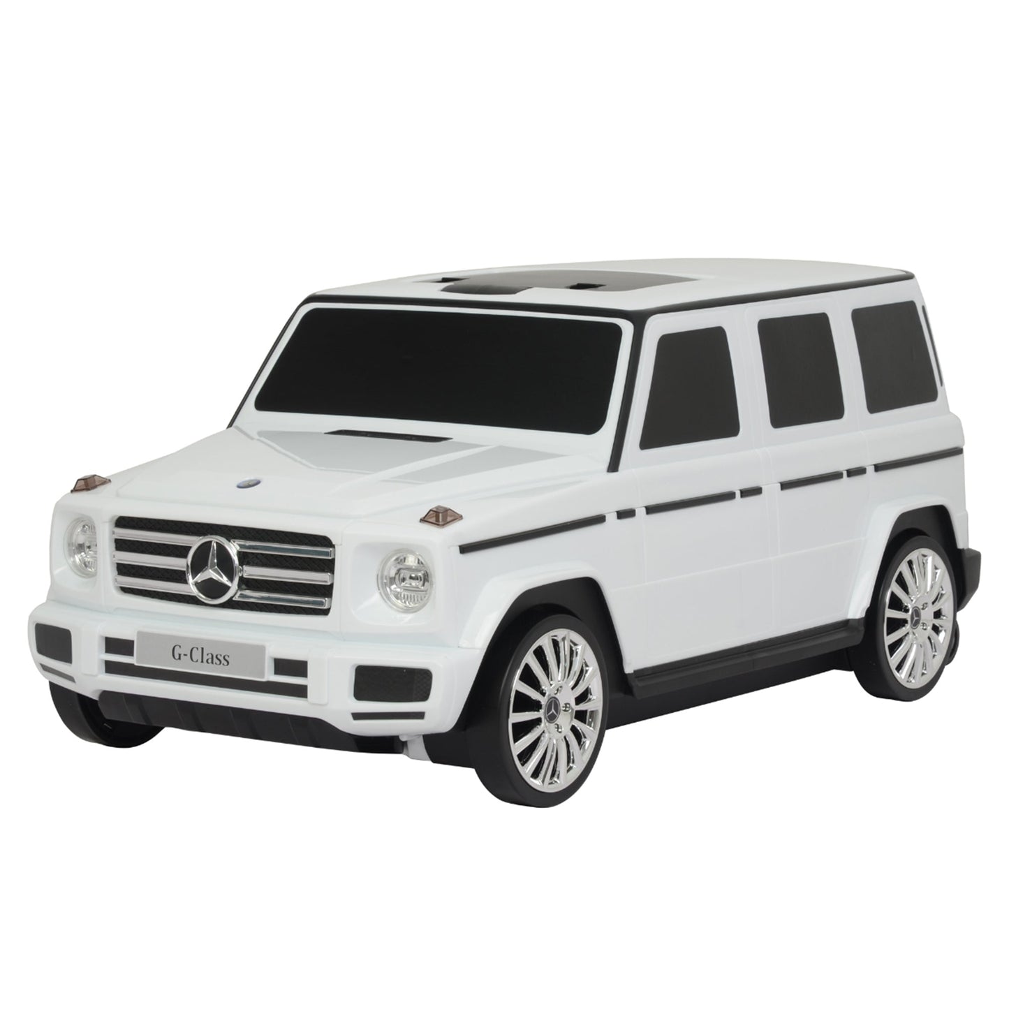 Best Ride On Cars Mercedes G Class Stylish Large Suitcase Ride On Vehicle, White