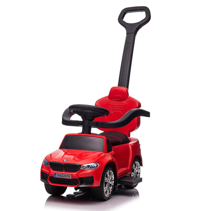 Best Ride On Cars BMW M5 4 in 1 Ride On Push Car w/Control Bar & LED Lights, Red