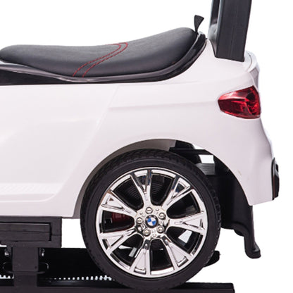 Best Ride On Cars BMW 4 in 1 Ride On Push Car w/ Control Bar & LED Lights, White