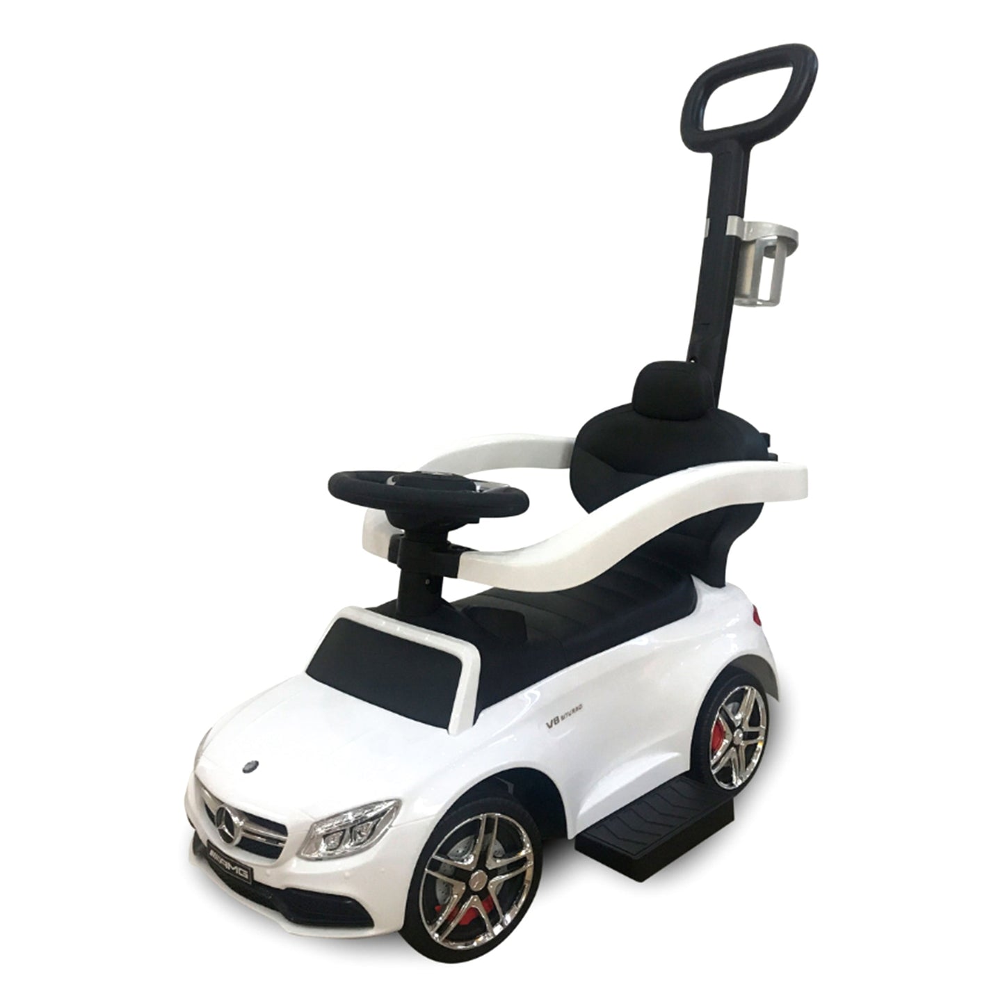 Best Ride on Cars Mercedes C63 3 in 1 Ride On Push Car w/ Removable Stroller Bar