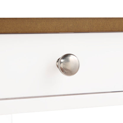 Convenience Concepts American Heritage End Table w/ Charging Station, Wood/White