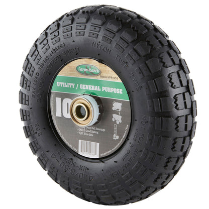 Tricam Farm & Ranch 10" Pneumatic Single Replacement Utility Cart Tire (2 Pack)