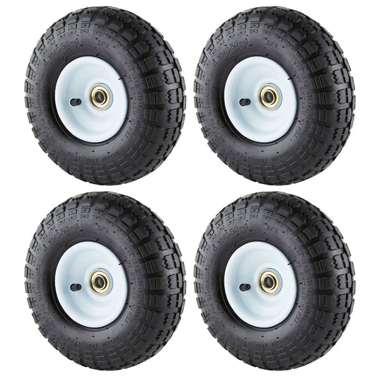 Tricam Farm & Ranch 10" Pneumatic Replacement Tire for Utility Carts (4 Pack)