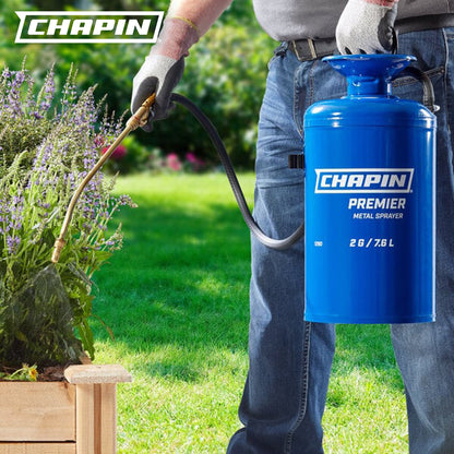 Chapin Premier Pro 2 Gallon Tri Poxy Steel Tank Handheld Lawn & Garden Sprayer