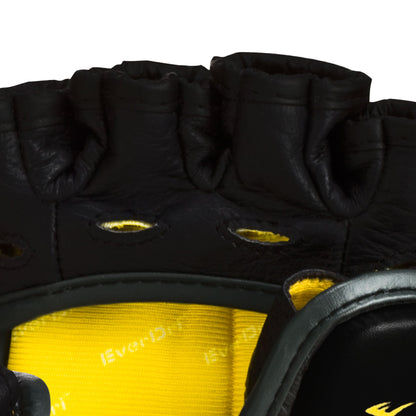 Everlast Pro Style MMA Grappling Training Gloves w/Full Wrist Strap, L/XL, Black