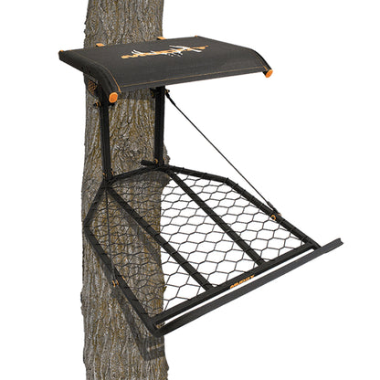 Muddy The Boss XL Hang On Tree Stand & Hawk Helium Set of 3 Climbing Sticks