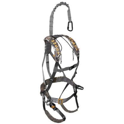 Hawk Helium Kickback Tree Stand, Set of 3 Climbing Sticks & Muddy Ambush Harness