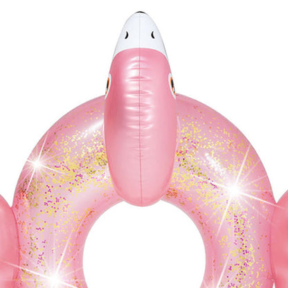 Intex Sparkling Glitter Filled 12 Gauge Vinyl Flamingo Inflatable Pool Swim Tube