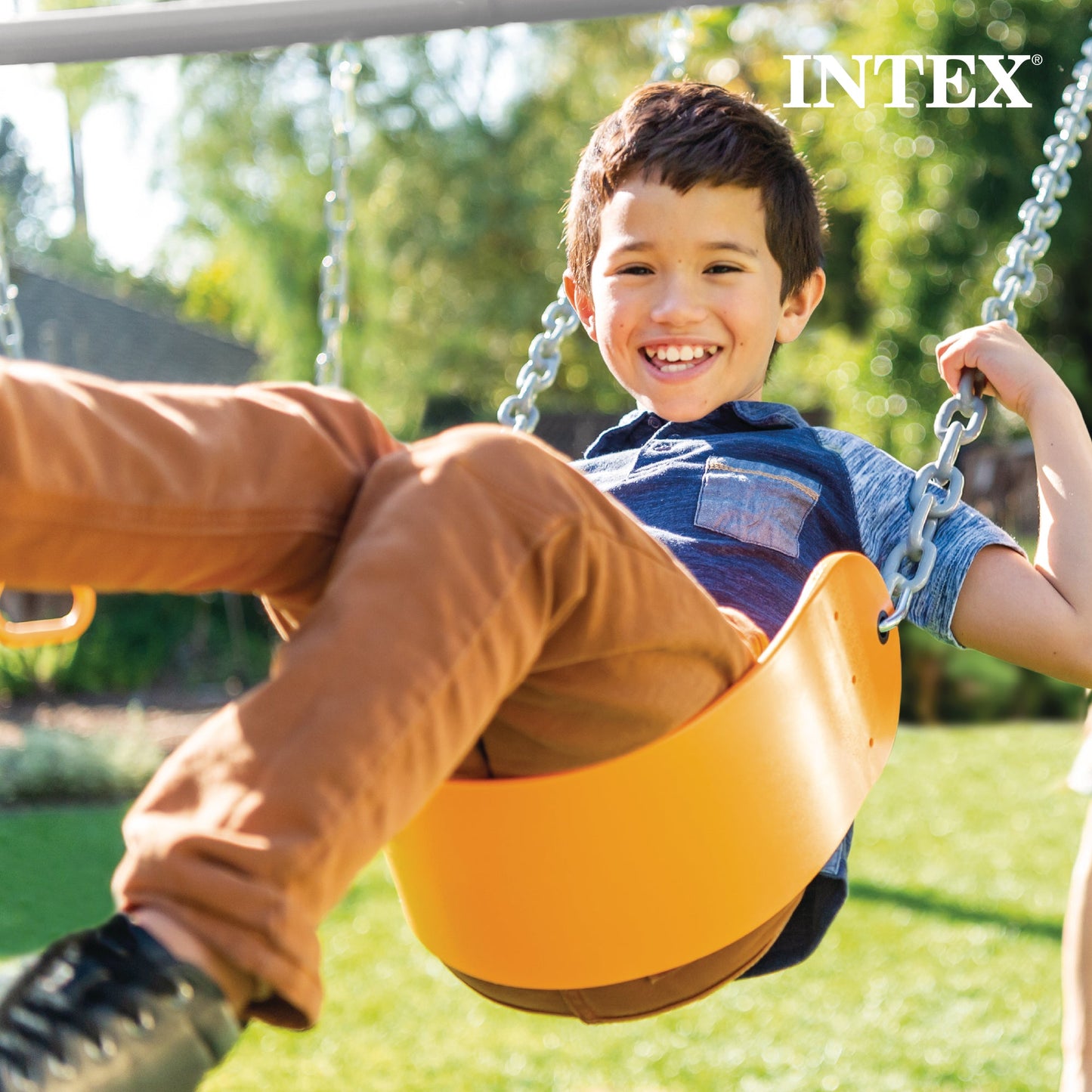 Intex 4 Activity Feature Colored Playground Swing with Trapeze Bar