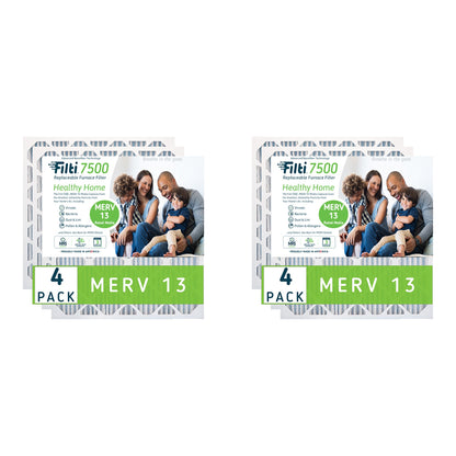 Filti 7500 20 x 25 Inch Pleated Home HVAC Furnace MERV 13 Air Filter (8 Pack)